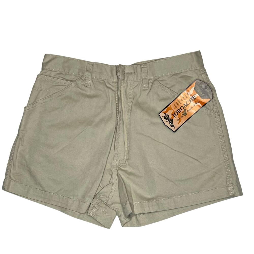Vintage Jordache Original 11/12 Woman’s Denim Shorts Pebble Khaki High Waist New